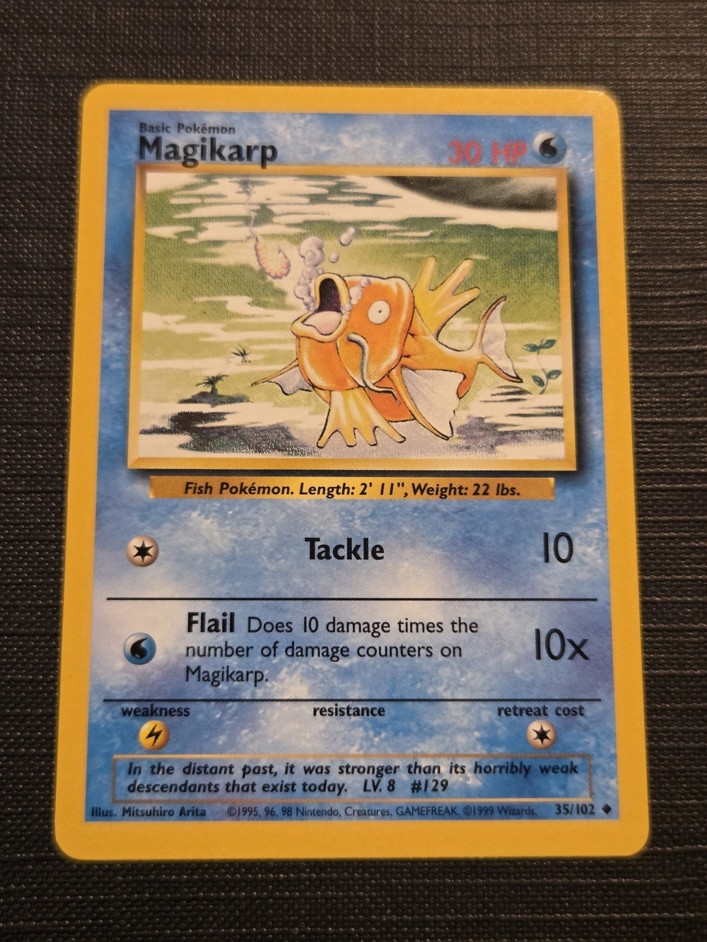 Pokemon Base Set 1999 Magikarp Trading Card (35/102)